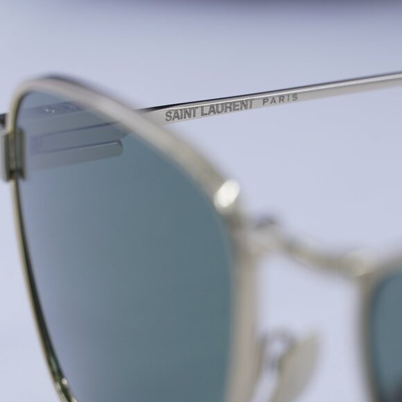 Saint Laurent SL741 003 Square Sunglasses - Gold/Green - Picture 10 of 12